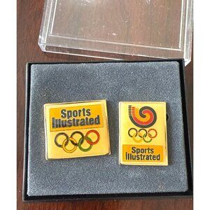 Vintage Sports Illustrated Olympic Pin Set With Display Box